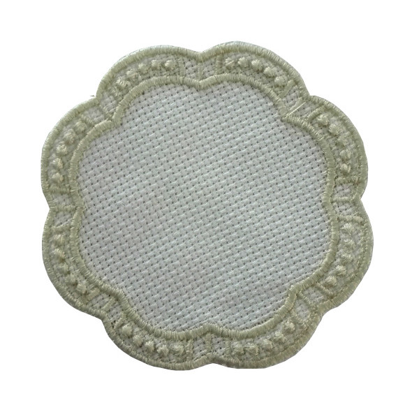 Aida Insert to Cross Stitch - Cream Flower